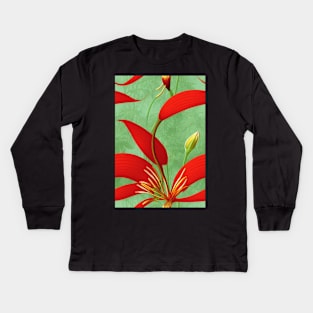 Beautiful Floral pattern #37 Kids Long Sleeve T-Shirt